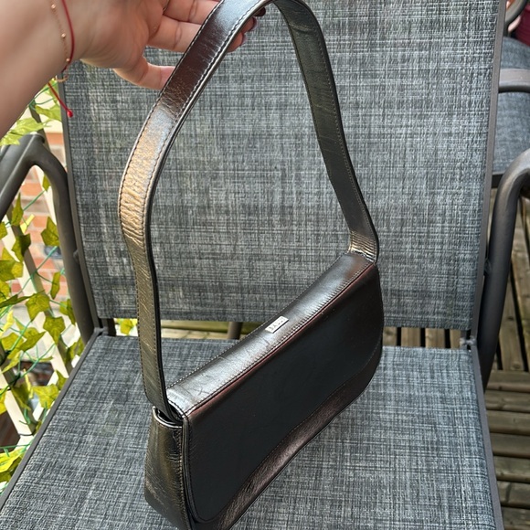 Vintage BALLY Shiny Metallic Silver Shoulder Bag - Picture 5 of 8